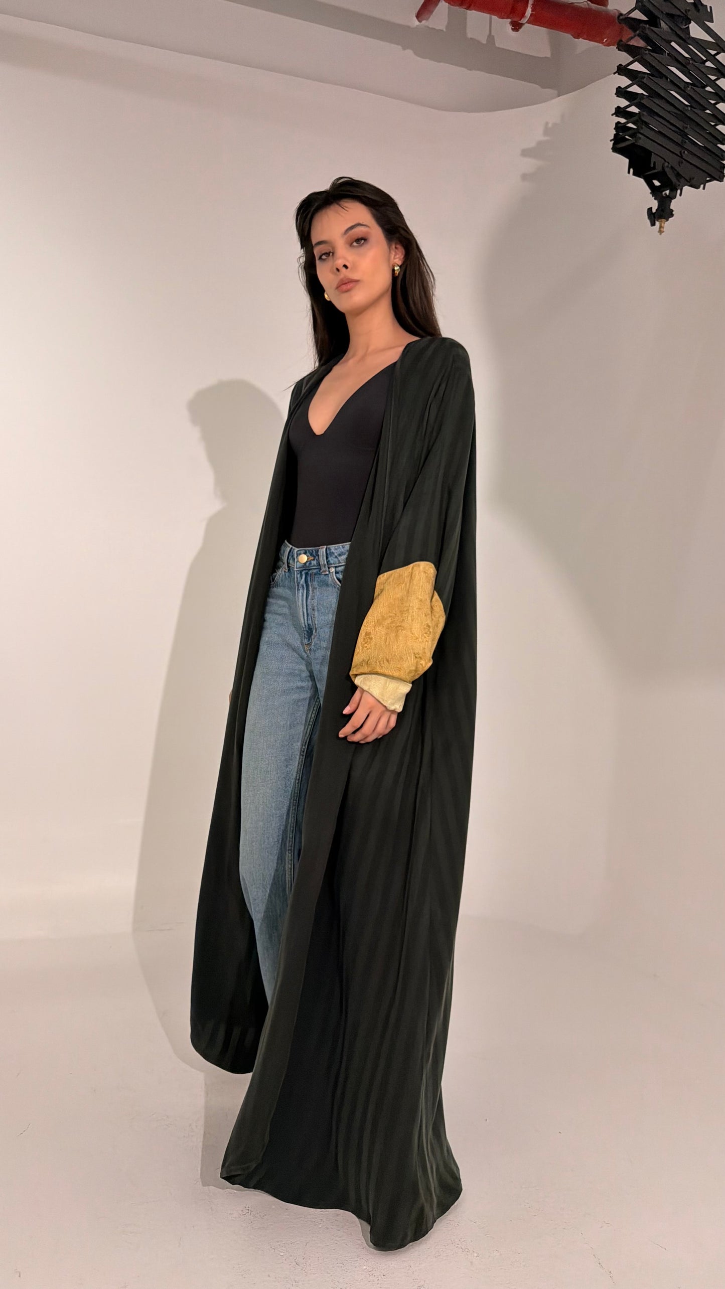 Green & Mustard Abaya