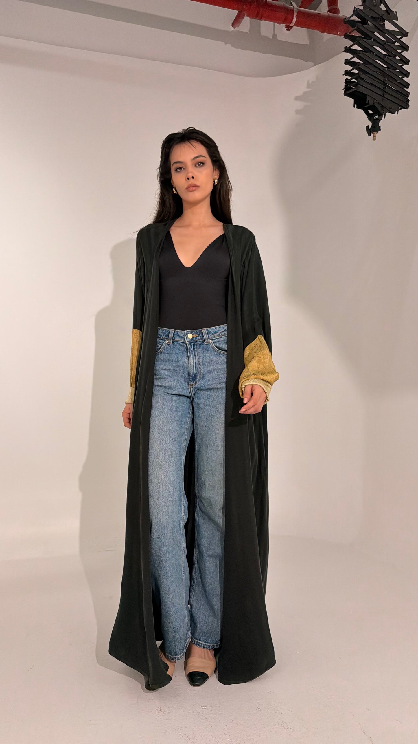 Green & Mustard Abaya