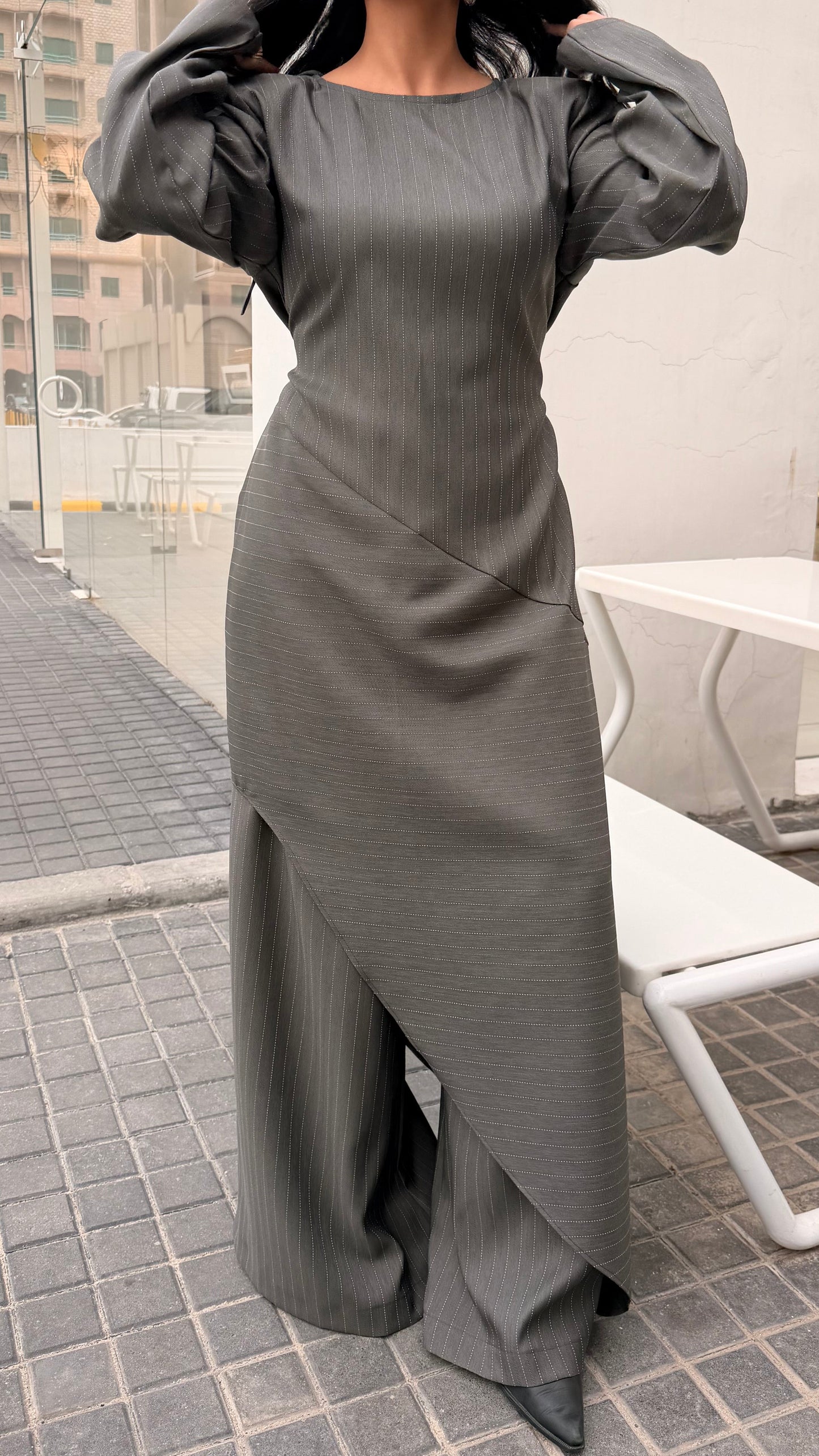 The over sized striped set
