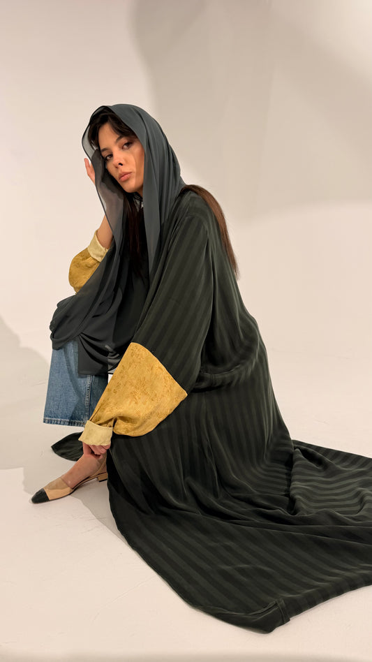 Green & Mustard Abaya
