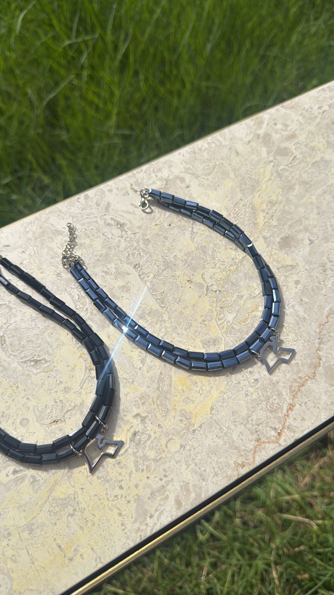 Silver Map Choker
