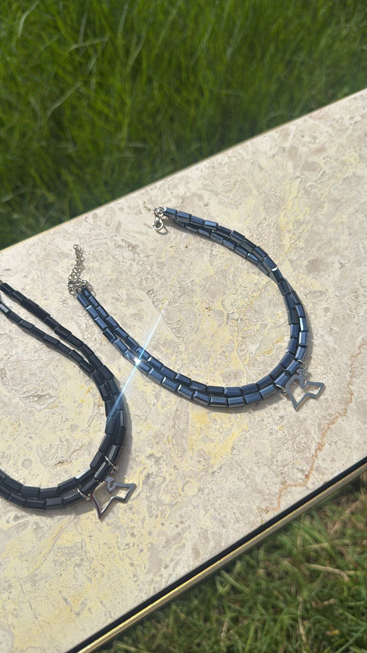 Silver Map Choker