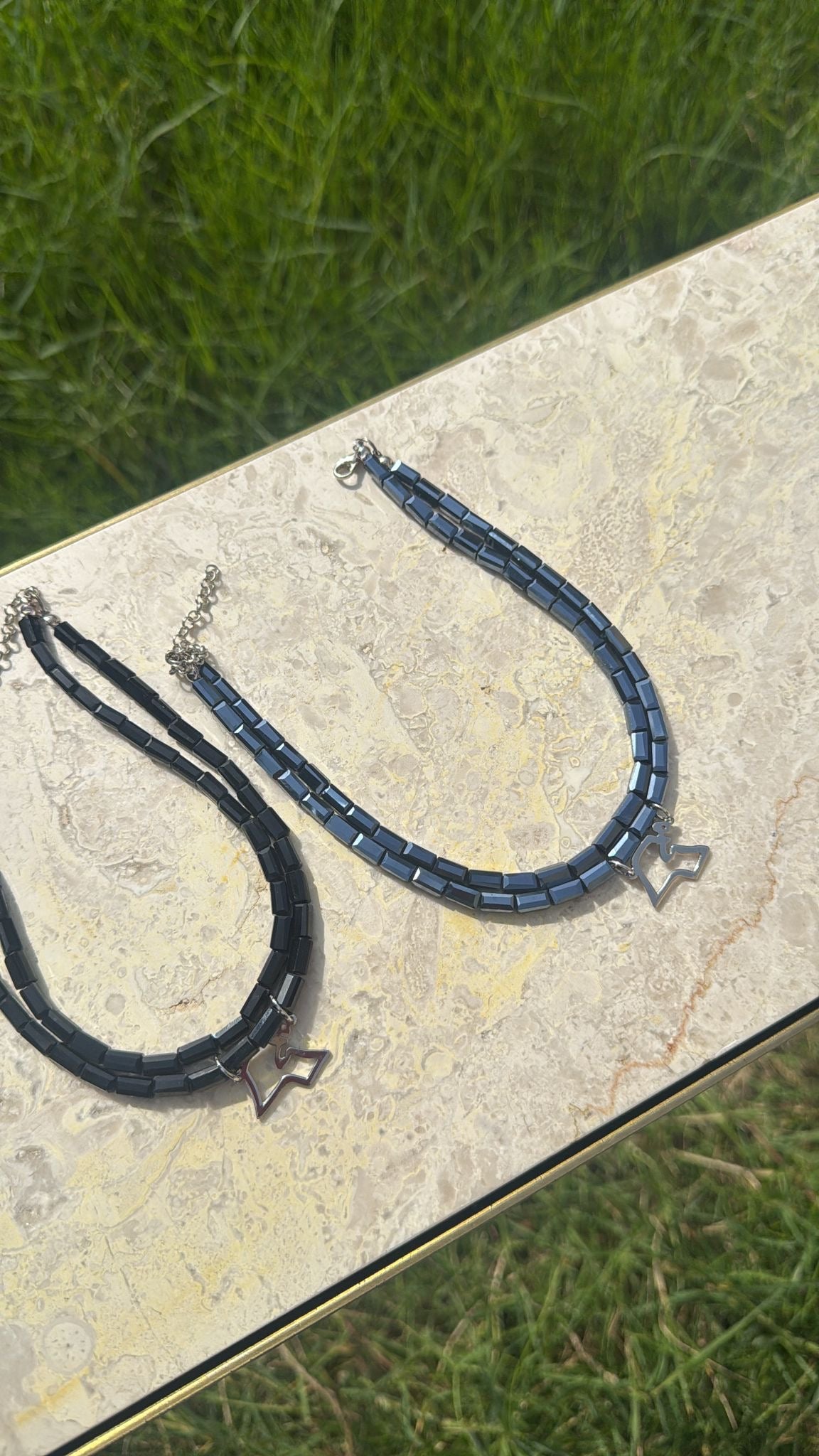 Silver Map Choker
