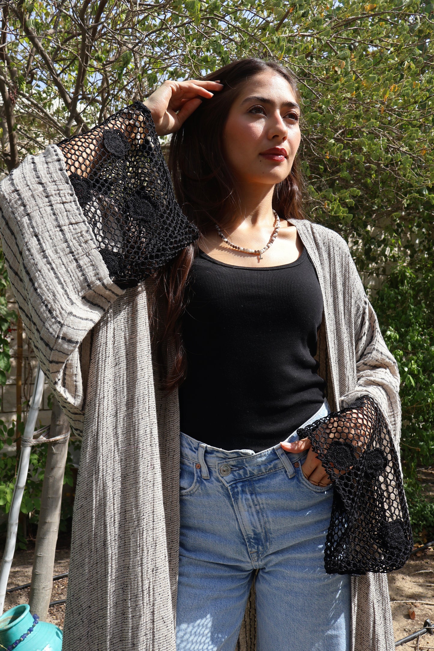 Black crochet - Abaya
